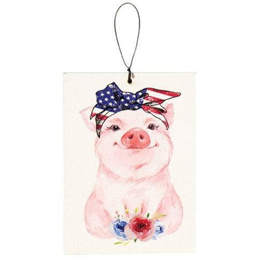 Americana Bandana Piggy Ornament - The Fox Decor